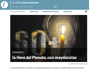 Consejos Fundeu: Hora del Planeta con mayúsculas | WWF España